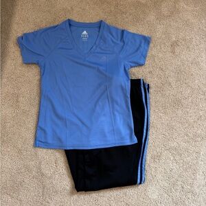 Adidas Blue and Black Athletic Set